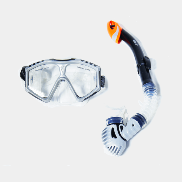 Snorkel y careta de vidio templado especial para buceo